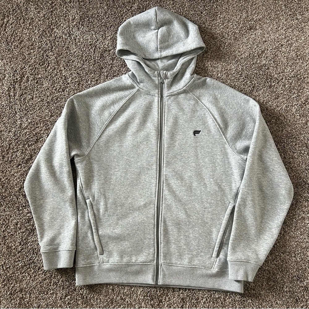 Fabletics Men’s Large Full Zip Grey Heather Hoodie. In great condition!